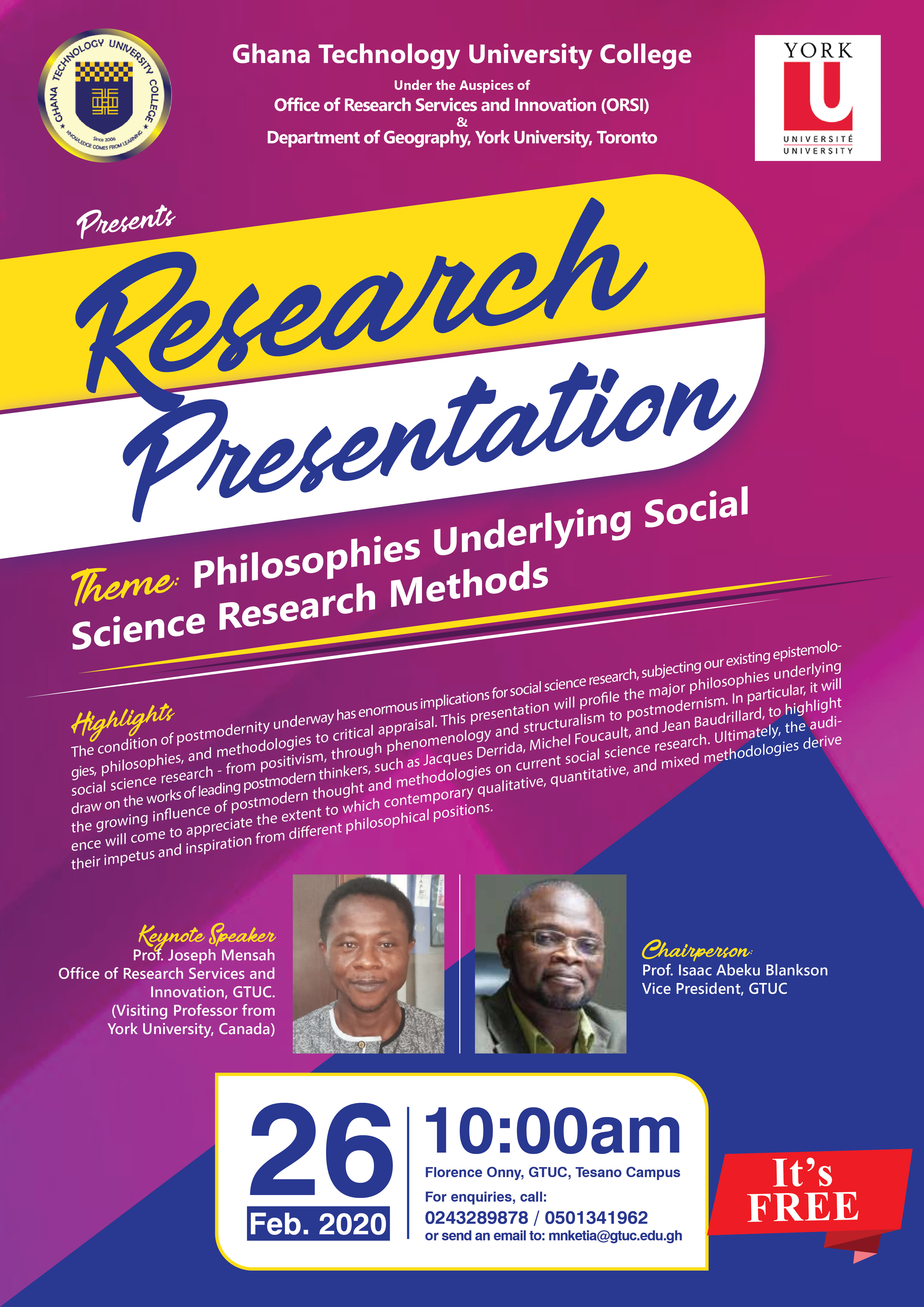 Research presentation